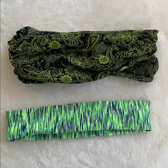 Accessories - Lot of 2 green Headbands Hair EUC